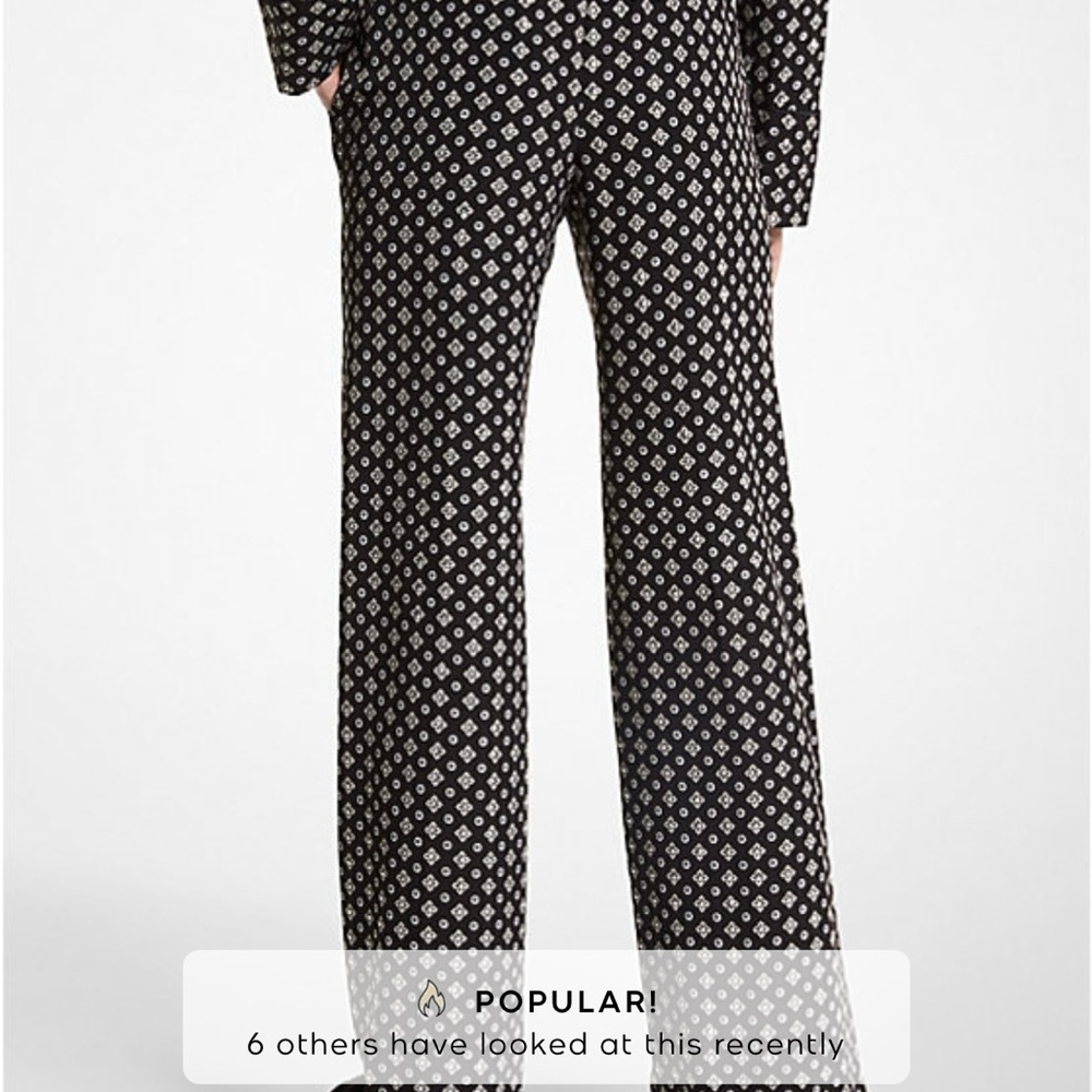MICHAEL Michael Kors Black and White Geometric Pajama Set - Picture 5 of 10